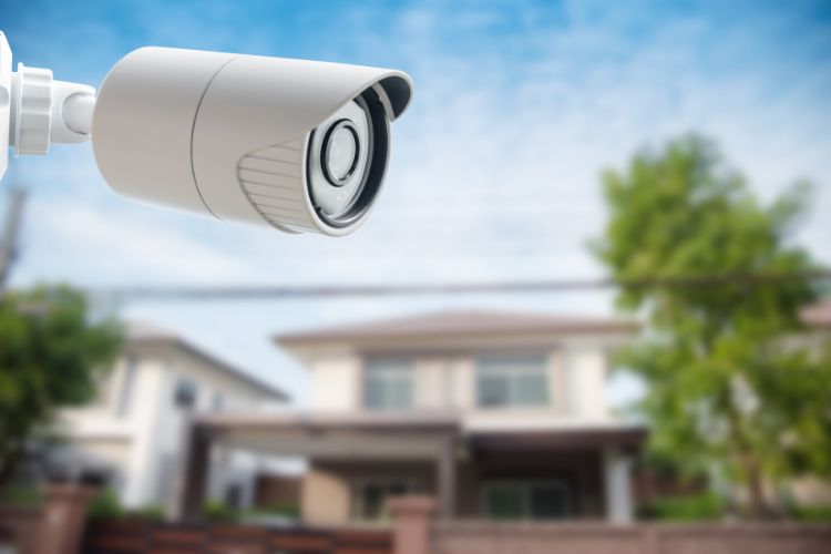 Security Camera Installed to Capture Front Yard Outside